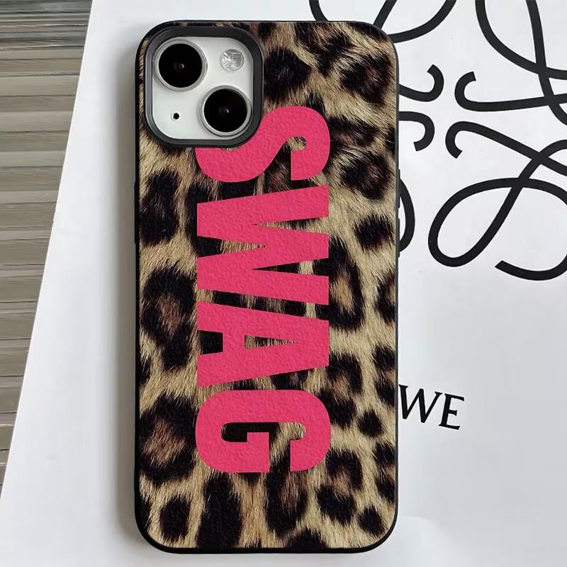 Leopard Lichee leather pattern Phone Case For Redmi A5 A3 A1 14C 13 12 12C 10 9 9A 9T 9C 8  K60 Ultra Shockproof Cover Pink SWAG