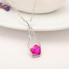 1Pcs Trendy Chains Necklace Popular Love Drift Bottles Pendant Necklace Heart Crystal Pendants Colar Fashion Jewelry NB712