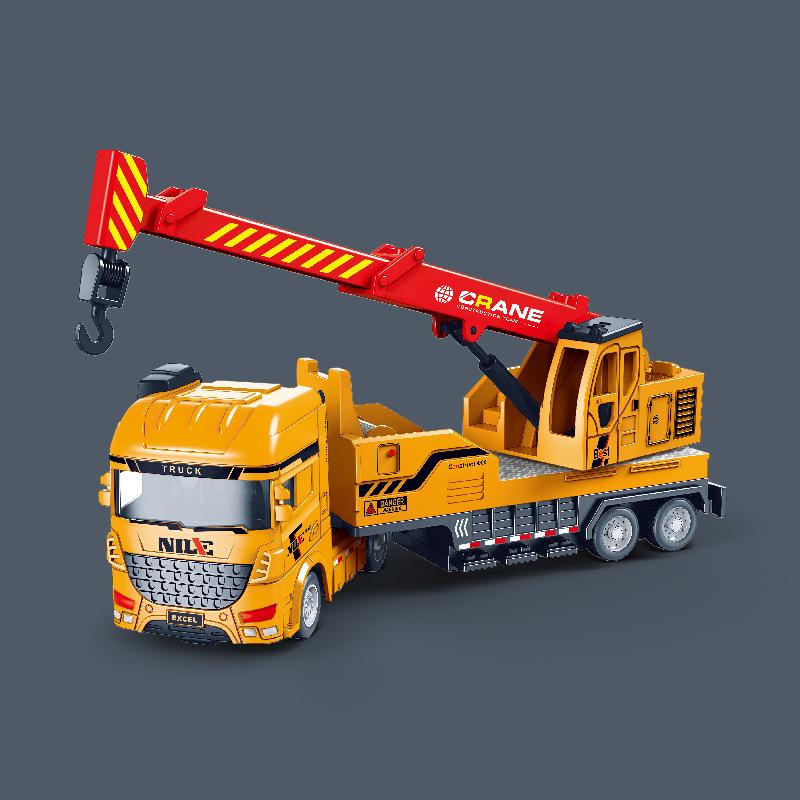 Simulation Inertial Engineering Truck Crane Truck Lifting Rescue Transport Vehicle Model Children's Toy Birthday Gift B209 St Practical Use