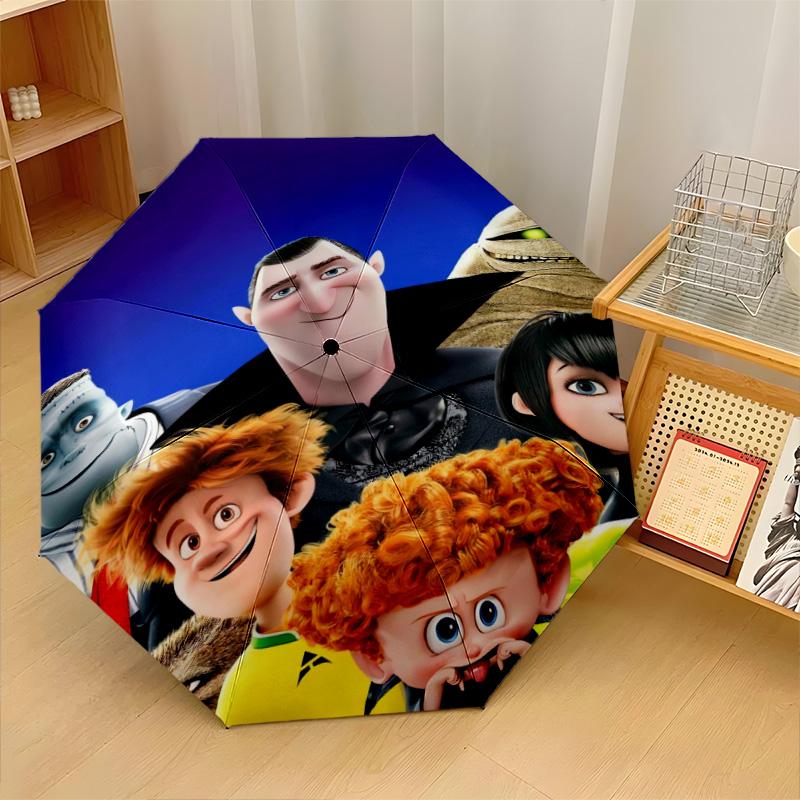 Hotel Transylvania Windproof Auto 8 Rib Folding Umbrella Portable Outdoor Parasol