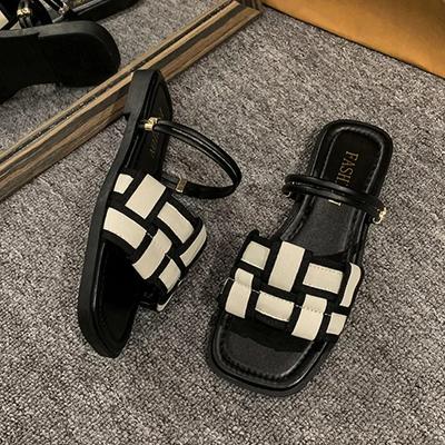 New Trend Summer Flats Γυναικείες παντόφλες Casual Παπούτσια Ανοιχτές Σαγιονάρες Επώνυμα Φόρεμα Σανδάλια Beach Fad Γυναικεία παπούτσια Slides