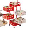 Mobile Floor-standing Storage Rack with Wheels for Bedroom, Living Room, Snacks, Essentials, and Vegetables