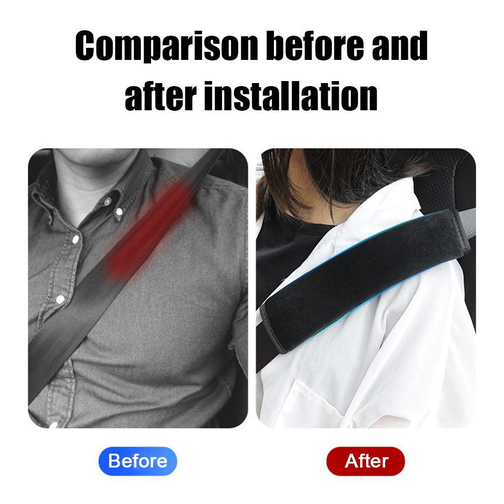 2Pcs Universal Car Safety Belt Cover Adjustable Seat Belt Cover Shoulder Guard Strap Covers Shoulder Protector Auto Accessories