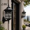 Eco Friendly Solar Garden Lamp Vintage Wall Light, Motion Sensor Outdoor Sconce with Glass Villa Exterior Shade, Waterproof Lantern for Patio