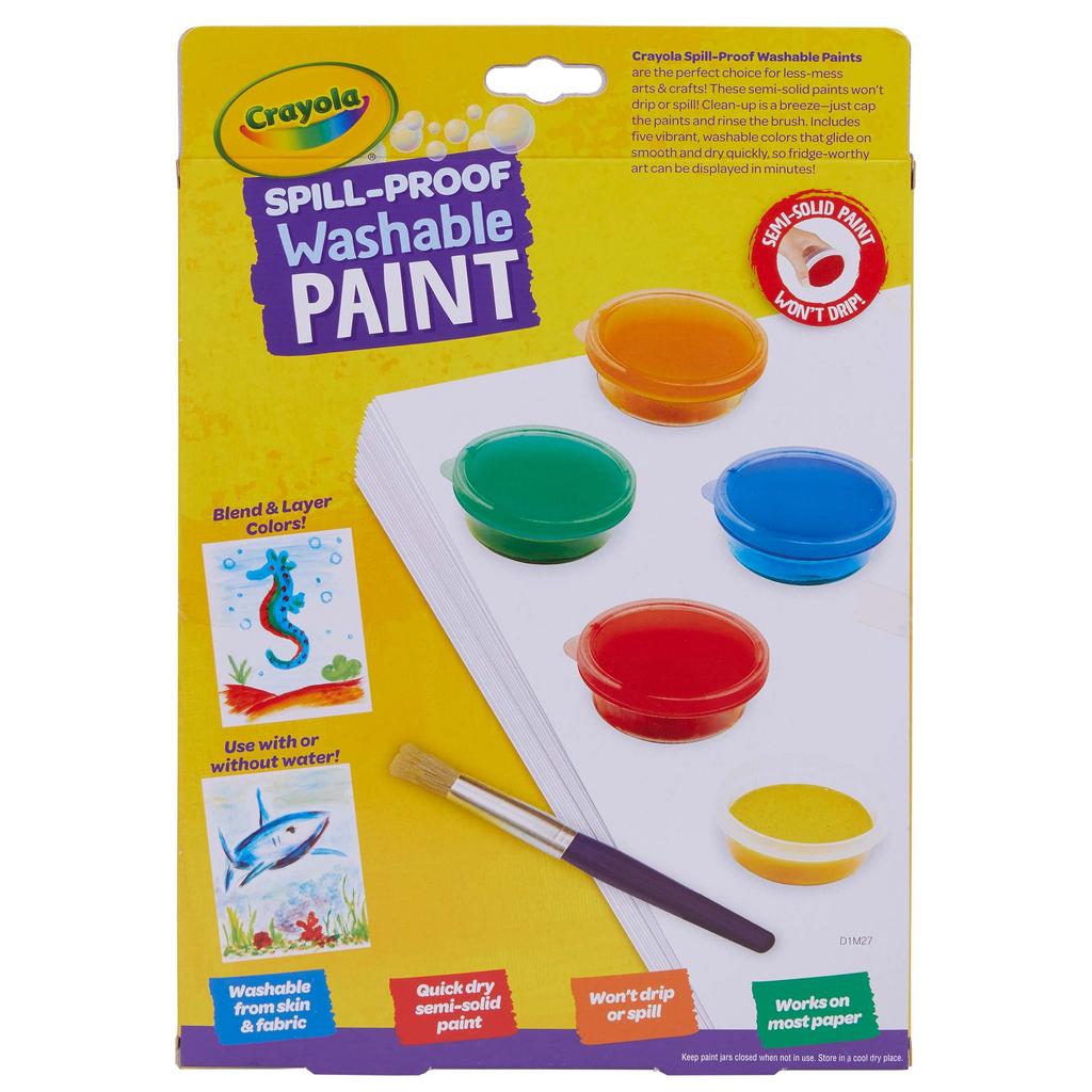 Crayola Waterless Solid Paint Drawing Set (5 Colors) with 20 Drawing Sheets (Item No. 541092) - Authentic Product