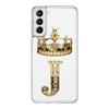 Diamond Crown Letter 26 Letters Phone Case For Samsung Galaxy S23 S22 S20 Ultra S21 FE 5G S10 S9 Plus S10E S8 Note 20 Soft Cover