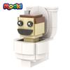 MOOXI Game MOC Bricks 136Pcs Skibidi Toilet BrickHeadzed Model Set Adults Figures Building Blocks Kids Toys For Children MOC7114
