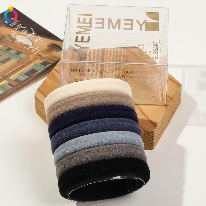 10pcs Thickened Hair Band  Coffee-colored Hair Tie  Cream-tied Ponytail Rubber Band  Simple and Elegant for WomenElasticity Durable  High-end Feel
