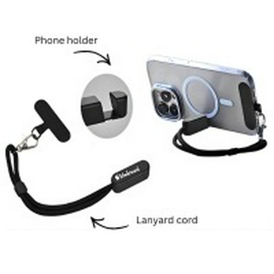

MSD010 Cross-Border Polyester Lanyard Mobile Phone Holder чёрный