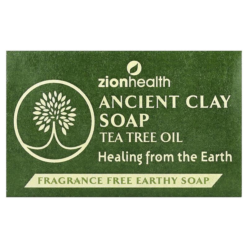 Ancient Clay Bar Soap with Tea Tree Oil, Fragrance Free, 6 oz (170 g)