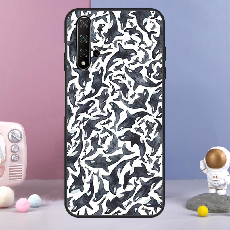 Orcas Killer Whales For Huawei Nova 9 10 SE 3i 7i 8i 11i 12i Y60 Y61 Y70 Y72 Y73 Y90 Y91 P20 P30 P40 Lite Case