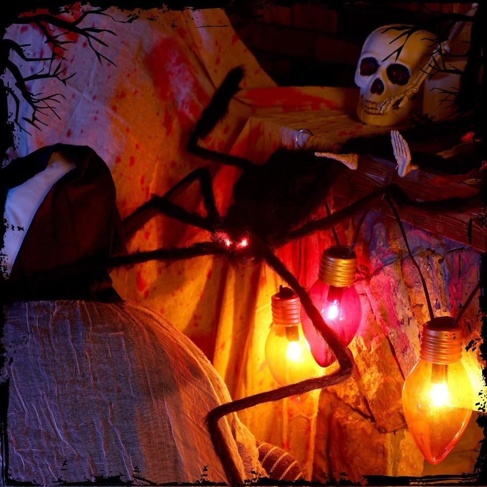 Giant Halloween Glowing Spider Haunted House Halloween Decoration for Indoor and Outdoor