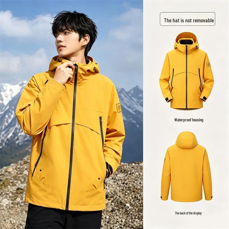 PLAYBOY Men's 3-in-1 Outdoor Windproof Waterproof Jacket