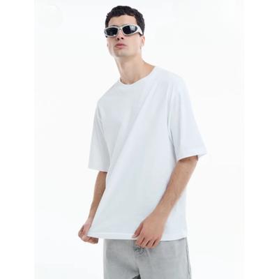 T-shirts d'été à col rond, tendance et décontractés, en pur coton, couleur unie, à manches courtes pour hommes