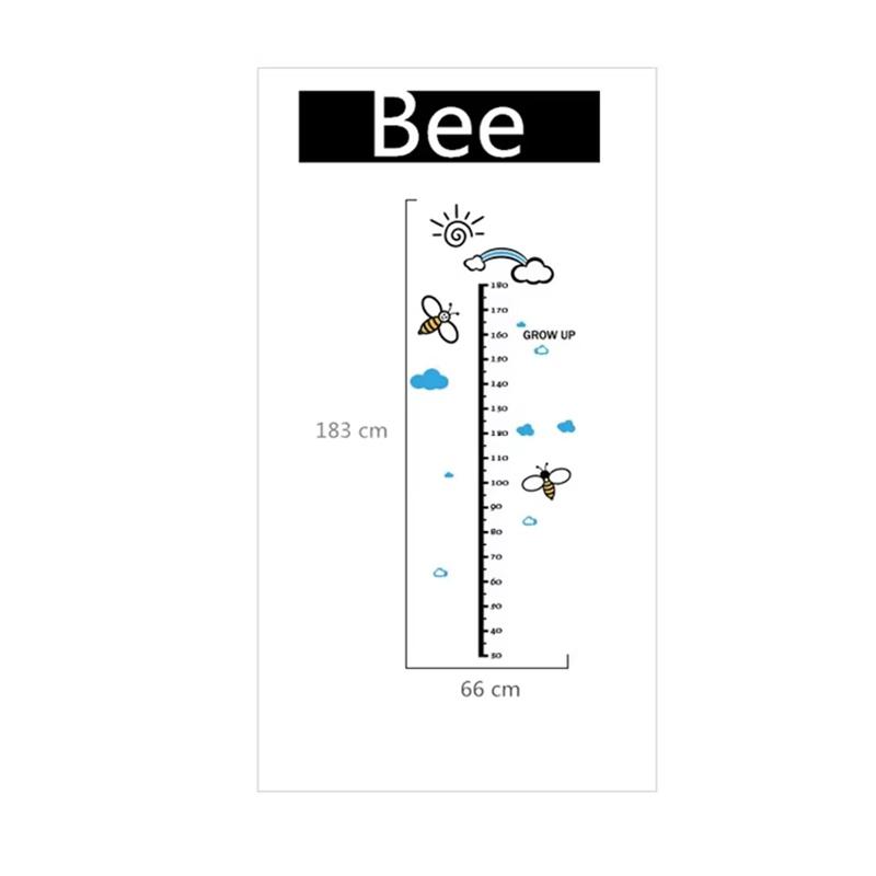 Cartoon Children's Height Measure Wall Sticker Cartoon Growth Chart Baby Room Wall Sticker Home Decoration Acrylic Wall Sticker