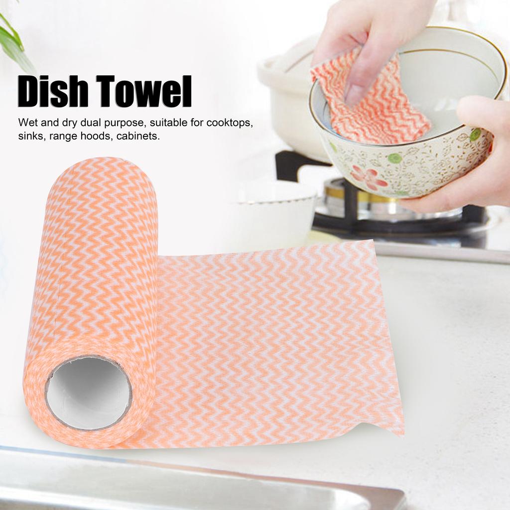 NonWoven Fabric Disposable Rag Dishcloth Washing Cleaning Cloth Towel Kitchen Supplies(Blue )