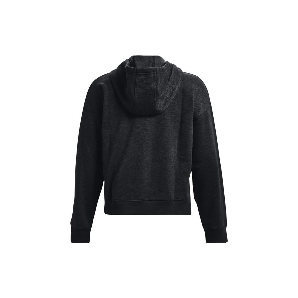 Under Armour Dámská mikina s dlouhým rukávem a potiskem písmen Cropped Černá 1374107-001