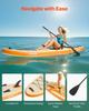 Inflatable Paddle Board with Seat, 3.05m X 84cm X 15cm Wide Ultra-Light SUP Paddleboard, Stand Up Paddle Board with Accessories, Pump, Paddle, Fin,