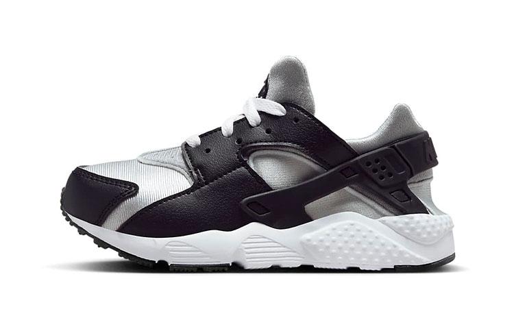 

Nike Huarache Run Huarache Run Wallace Vintage Slip Resistant Abrasion Resistant Low top Kids Running Shoes Gray Black 704949-044 28