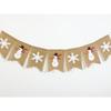 Snowman Christmas Banner Snowflake Christmas Bunting Backdrop Burlap Bunting Garland Christmas Party Decor Winter Holiday Decor