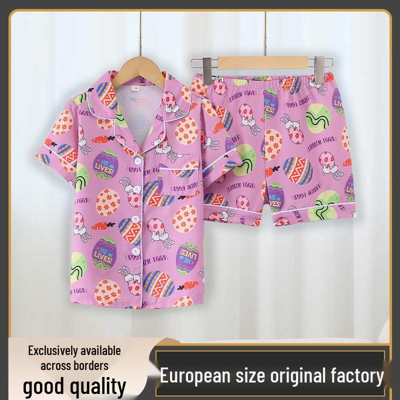 Short-Sleeve Girls Homewear - New Printed Children s Pajamas 140
