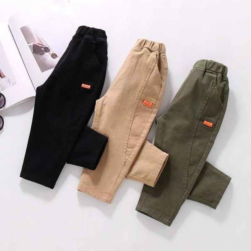 Autumn Kids Pants & Capris Cotton Trousers Boys Thin Long Pants Spring Fall Casual Wear Simple Design Baby Childrens Clothing