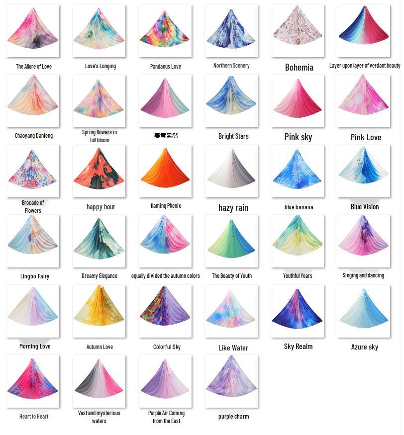 

Градиентный цвет гамак для йоги: Эластичный, Расширенный, Слинг из воздушного шелка для домашнего и студийного использования