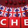 2 Pieces British Party Garland Cheers British Banner Garland UK Flag Pennant Banner for Hanging Coronation Union Jack Party Decoration