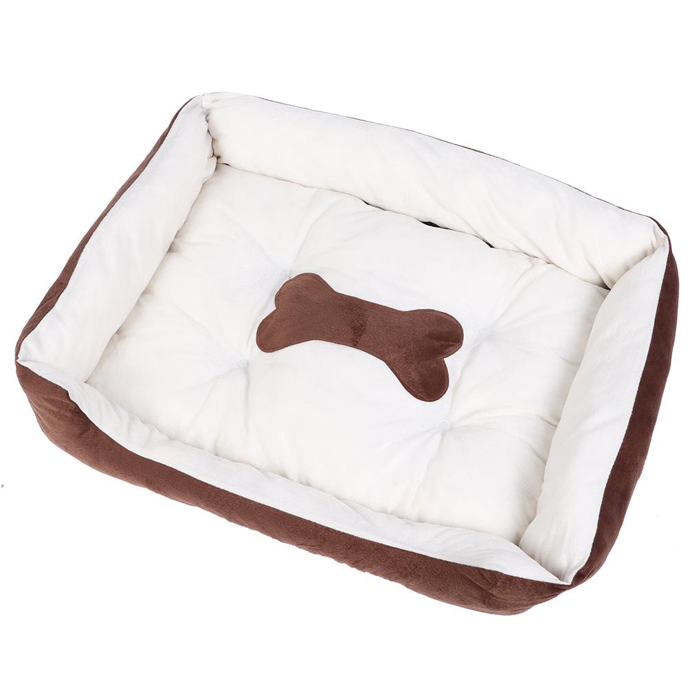 Bone Coffee Beige Four Seasons Soft Warm Pet Bed Mat Comfortable Pad Cushion Supplies for Cats Dogs