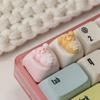 3D Resin Keycaps ESC Keycap Cartoon Bear Pizza Theme For Mechanical Keyboards Pink Yellow Lovely Enhances Typing
