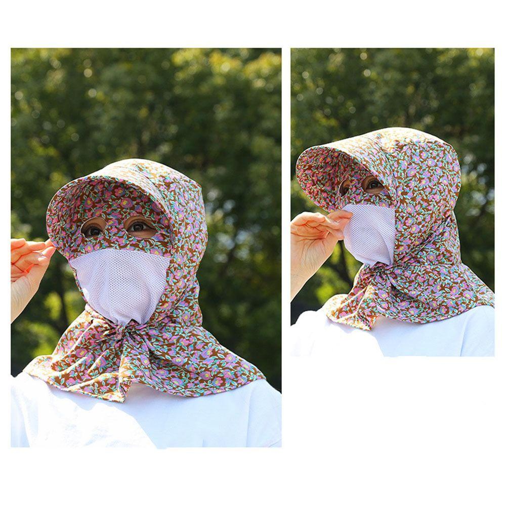 Breathable Mesh Full Wrap Sun Hat Big Brimmed Wide Brim Sunscreen Hat  Summer Season