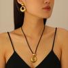 Gold Plated Tassel Teardrop Drop Earrings, Minimalist Snake Chain Hoop Dangle Earrings for Women