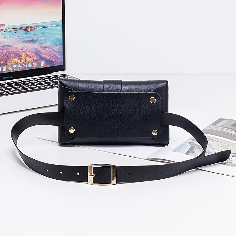 Stylish And Minimalist Solid Color Waist Bag for Women, Featuring a Unique Iron Ring Design, Perfect As a Gift