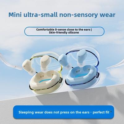 New Bluetooth Headphones Mini Invisible Wireless Ultra Long Life In-ear Sleep Noise-cancelling Headphones
