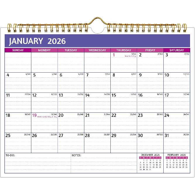 Wall Calendar 2026-2027 – 2 Year Calendar 2026-2027, 11 x 8.5 In, Jan 2026 - Dec 2027, 2026 Calendar 24 Months, Small Monthly Calendar 2026, with