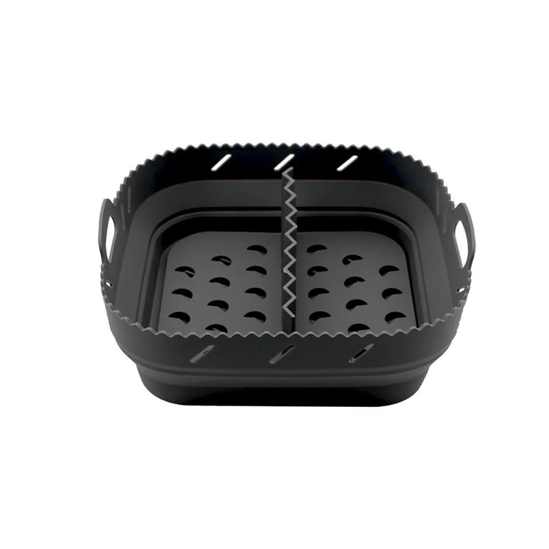 Air Fryer Silicone Basket Plate Square Reusable Air Fryer Cooking Accessories Foldable 20Cm/22Cm Airfryer Tool Baking Molds
