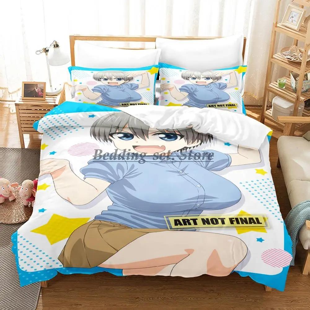 Uzaki-chan Wants To Hang Out! Bedding Set Single Twin Full Queen King Size Bed Set Aldult Kid Bedroom Duvetcover Sets Anime