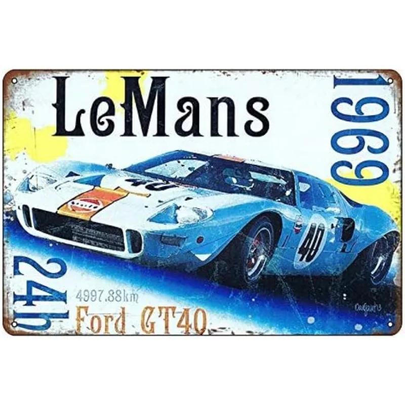 Racing Car 1985 Race Rally Metal Tin Sign Plaque Poster for Bar Club Wall Retro Home Vintage Wall Plate 12x8 Inch