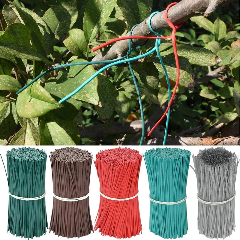 1000PCS 10cm Gardening Cable Ties Iron Wire Twist Tie for Flower Plant Climbing Vines Multifunction Coated Fix Strings