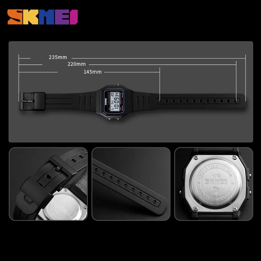 SKMEI 1412 Digitale Horloge voor Vrouwen Koppel Countdown Waterdicht Sport Datum Week Dames Polshorloges Meisjes Klok 1328 Relogio Feminino