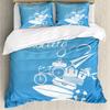 Adventure Duvet Cover Marine Theme Adventure Motivational Words Bedding Set With Pillowcase Full King For Kids Adults Room Decor