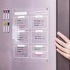 Clear Acrylic Magnetic Dry Erase Board Weekly Planner 8.27x11.7in Writing Board Fridge Reusable Planner with 6 Color Magnetic Markers 4pcs Magnet