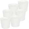 Plastic Flower Pot For Flowers And Herbs On The Balcony Or Terrace, White, 20 Cm, 6 Pcs.