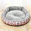 Cute Printed Cat Nest, Round Enclosed Warm Pet Nest, Suitable for All Seasons, Small Dog Nest