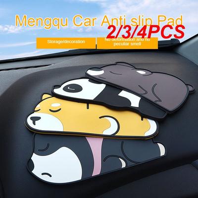 2/3/4 Stück Matte Geruchlos PVC-Material Automobil-Innenraumprodukte Cartoon Rutschfeste Matte Hitzebeständig Braun Waschbar Rutschfeste Matte