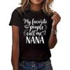 European and American Summer Fashion Women's Letter Print Women's Clothing Classic Fashion Short-sleeved Crew Neck Top