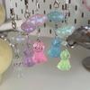 Fashionable Cat and Cloud Phone Lanyard Keychain Hanging Ornament Resin Texture Key Accessory for Various Occasion