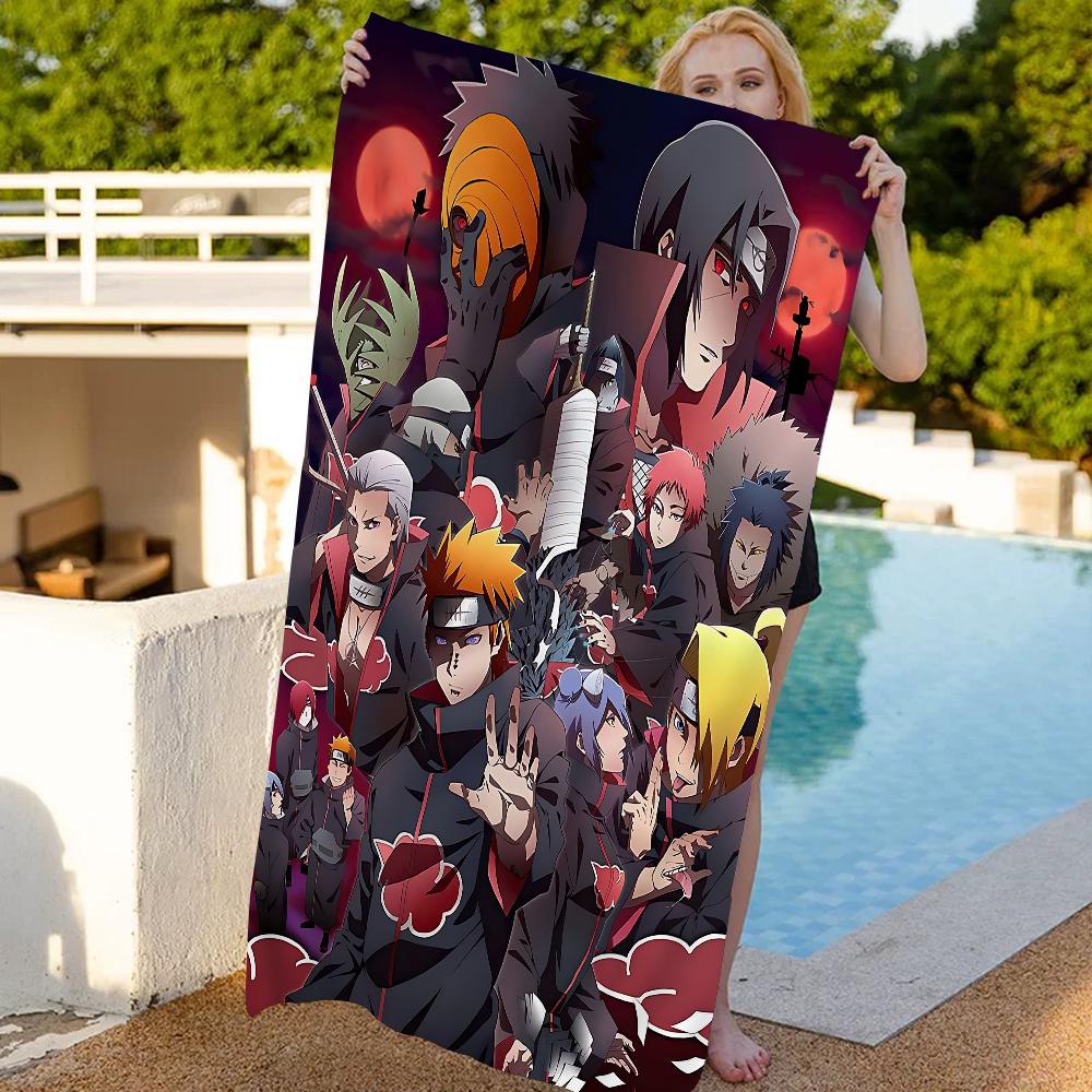 Anime N-Narutos Microfiber Printed Beach Towel Mountain Climbing Yoga Beach Swimming Running Absorbent Soft Towel