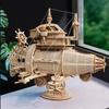 3D Wooden Puzzle Pirate Ship & Starship Model Kit - DIY Creative Assembly Toy for Kids, Gifts, Decor