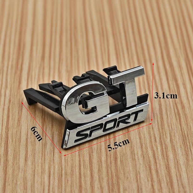 Insignia de parrilla delantera de coche con logo cromado ABS GT SPORT para accesorios Volkswagen 1 ud